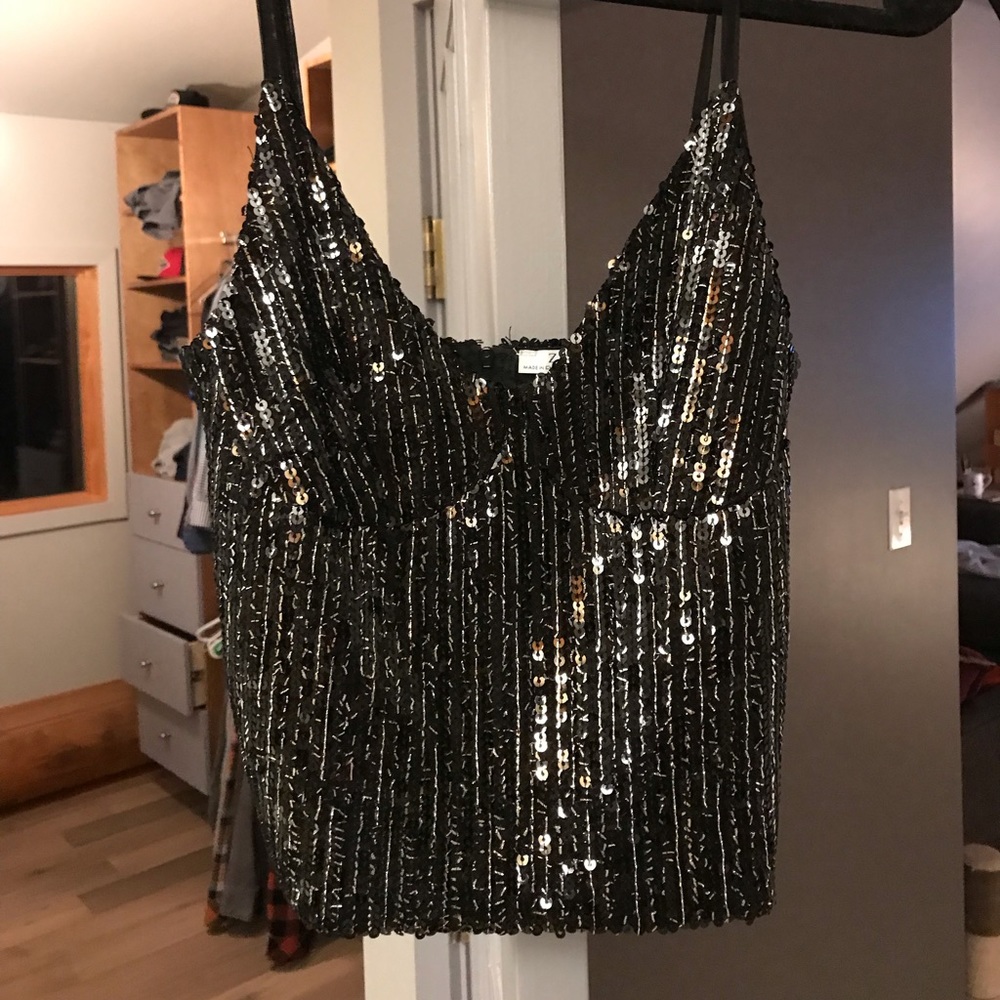 Zara sequin tank top
